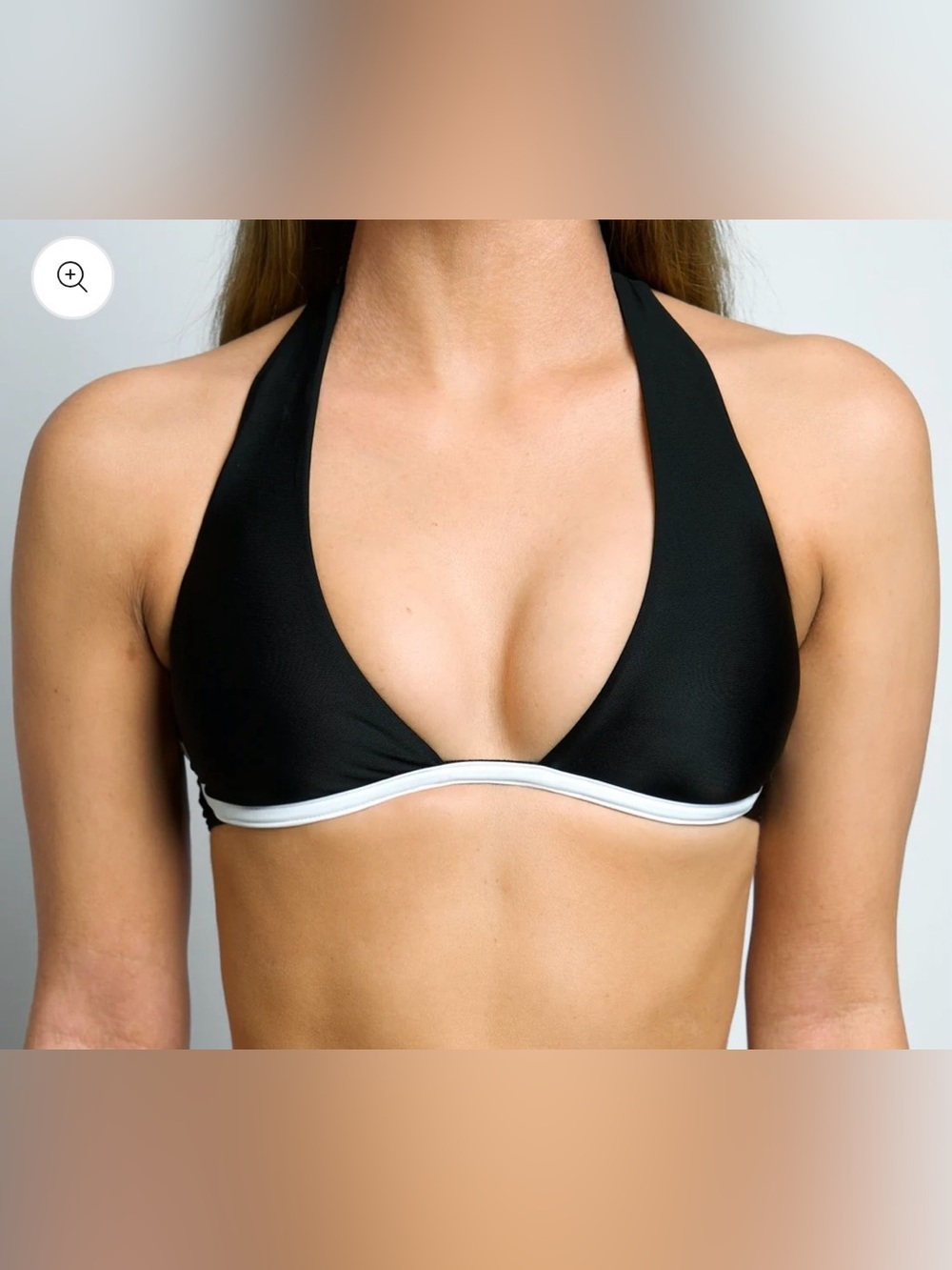 93 Play Street Sasha Bikini Top (Black & White)